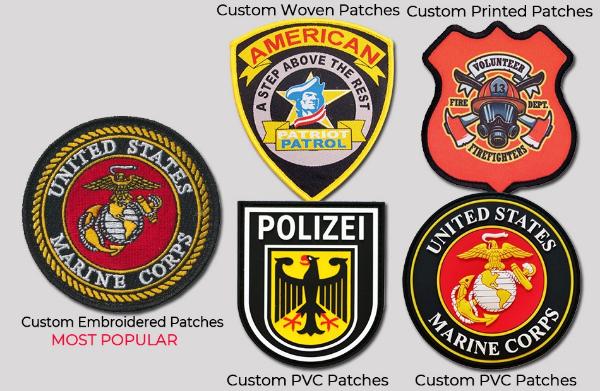 Custom Military Rubber Patches Embroidered Patches Manufacturers